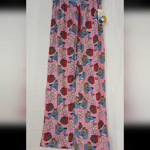 Carol's Sleep and Lounge Pants Mrs. Spud Love Large PJ Pajama Pants L Large NWT